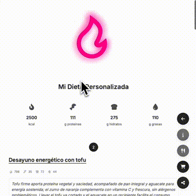 Demo paso 3 - Compartir dieta